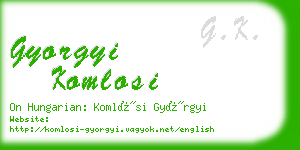 gyorgyi komlosi business card